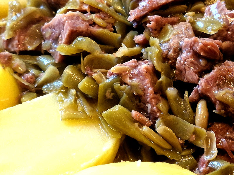 Bohnen-Rindfleisch-Topf